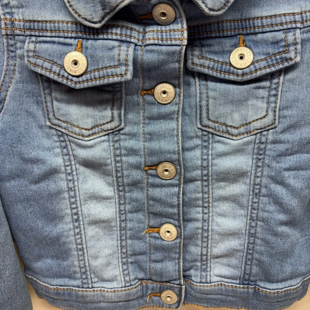 Oshkosh Bgosh Denim Jacket Toddler Girls Blue Jean‎ Trucker Style 4T